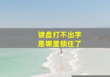 键盘打不出字是哪里锁住了