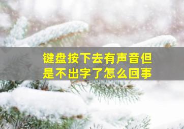 键盘按下去有声音但是不出字了怎么回事