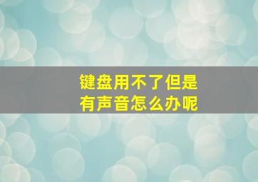 键盘用不了但是有声音怎么办呢