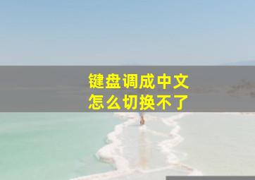 键盘调成中文怎么切换不了