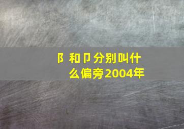 阝和卩分别叫什么偏旁2004年