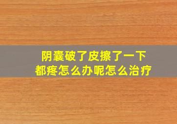 阴囊破了皮擦了一下都疼怎么办呢怎么治疗