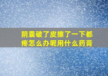 阴囊破了皮擦了一下都疼怎么办呢用什么药膏