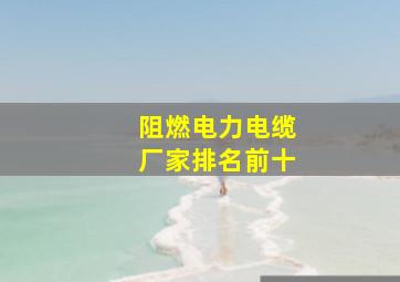 阻燃电力电缆厂家排名前十