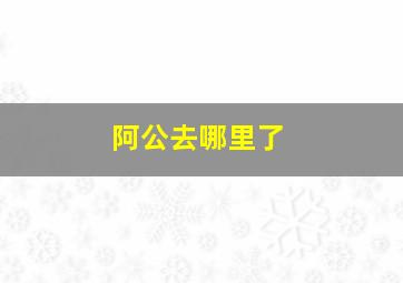 阿公去哪里了