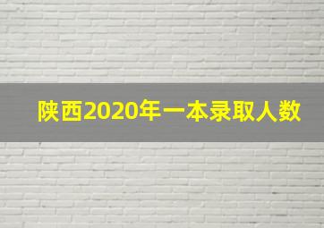 陕西2020年一本录取人数