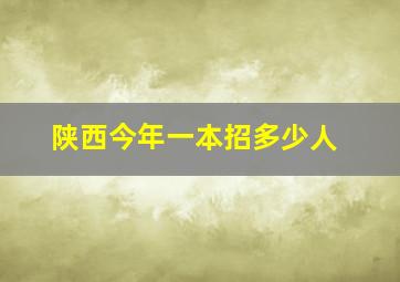 陕西今年一本招多少人