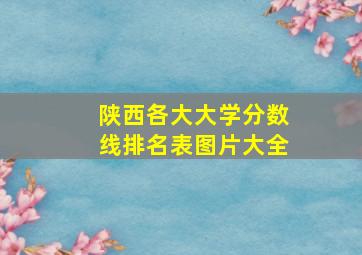 陕西各大大学分数线排名表图片大全