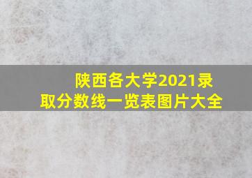 陕西各大学2021录取分数线一览表图片大全