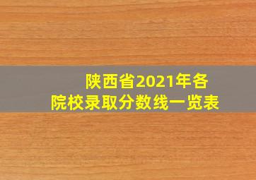 陕西省2021年各院校录取分数线一览表