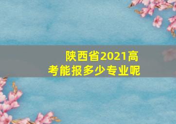 陕西省2021高考能报多少专业呢