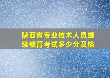 陕西省专业技术人员继续教育考试多少分及格