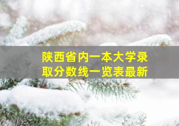 陕西省内一本大学录取分数线一览表最新