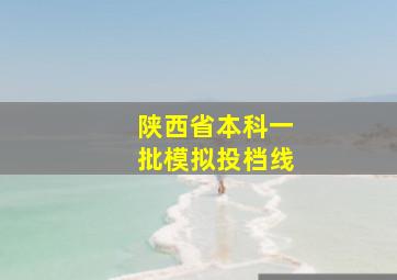 陕西省本科一批模拟投档线