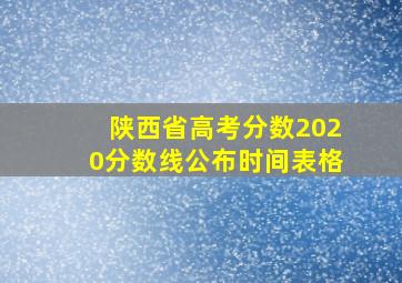 陕西省高考分数2020分数线公布时间表格