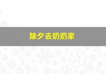 除夕去奶奶家