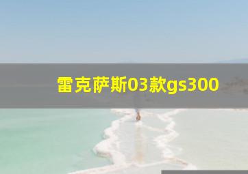 雷克萨斯03款gs300