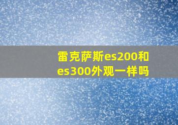 雷克萨斯es200和es300外观一样吗