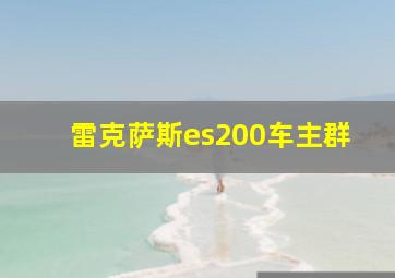 雷克萨斯es200车主群