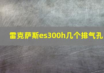 雷克萨斯es300h几个排气孔