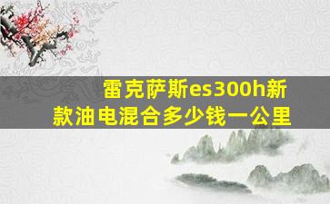 雷克萨斯es300h新款油电混合多少钱一公里