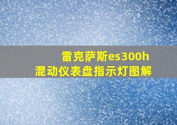 雷克萨斯es300h混动仪表盘指示灯图解