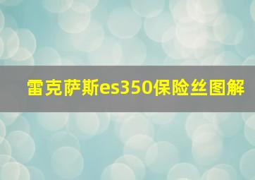 雷克萨斯es350保险丝图解