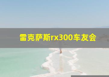 雷克萨斯rx300车友会