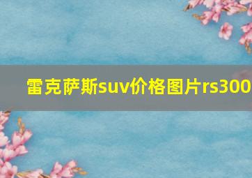 雷克萨斯suv价格图片rs300