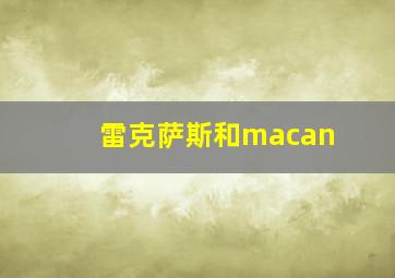 雷克萨斯和macan