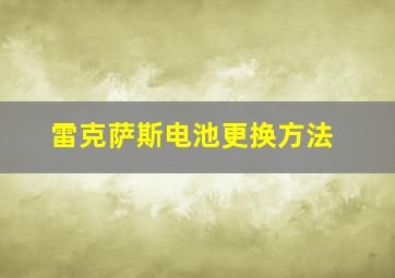 雷克萨斯电池更换方法