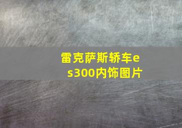 雷克萨斯轿车es300内饰图片