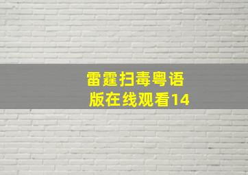 雷霆扫毒粤语版在线观看14