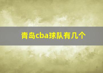 青岛cba球队有几个