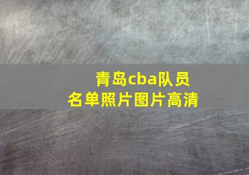 青岛cba队员名单照片图片高清