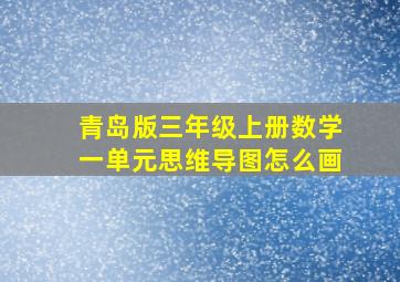 青岛版三年级上册数学一单元思维导图怎么画