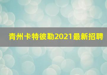 青州卡特彼勒2021最新招聘