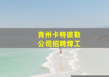 青州卡特彼勒公司招聘焊工