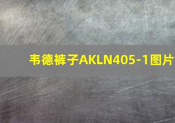 韦德裤子AKLN405-1图片