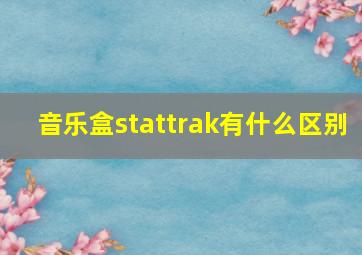 音乐盒stattrak有什么区别