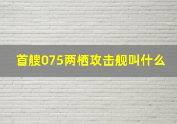 首艘075两栖攻击舰叫什么