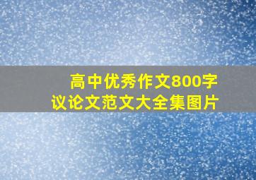 高中优秀作文800字议论文范文大全集图片