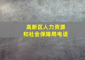 高新区人力资源和社会保障局电话