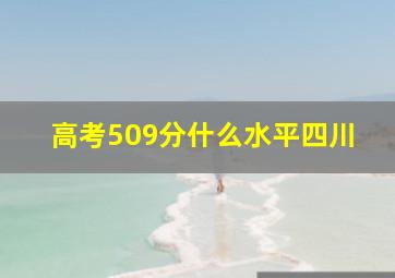 高考509分什么水平四川