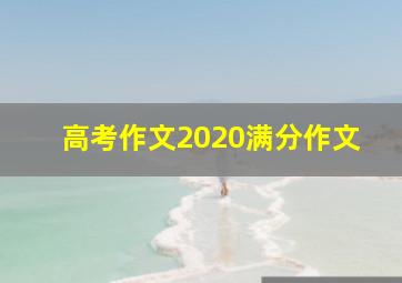 高考作文2020满分作文