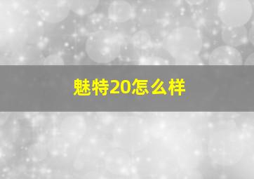 魅特20怎么样