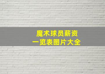 魔术球员薪资一览表图片大全