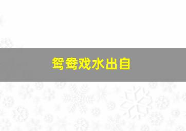 鸳鸯戏水出自