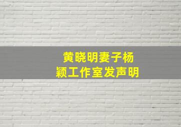 黄晓明妻子杨颖工作室发声明