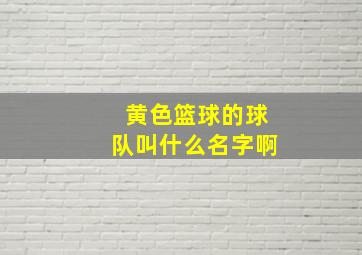 黄色篮球的球队叫什么名字啊